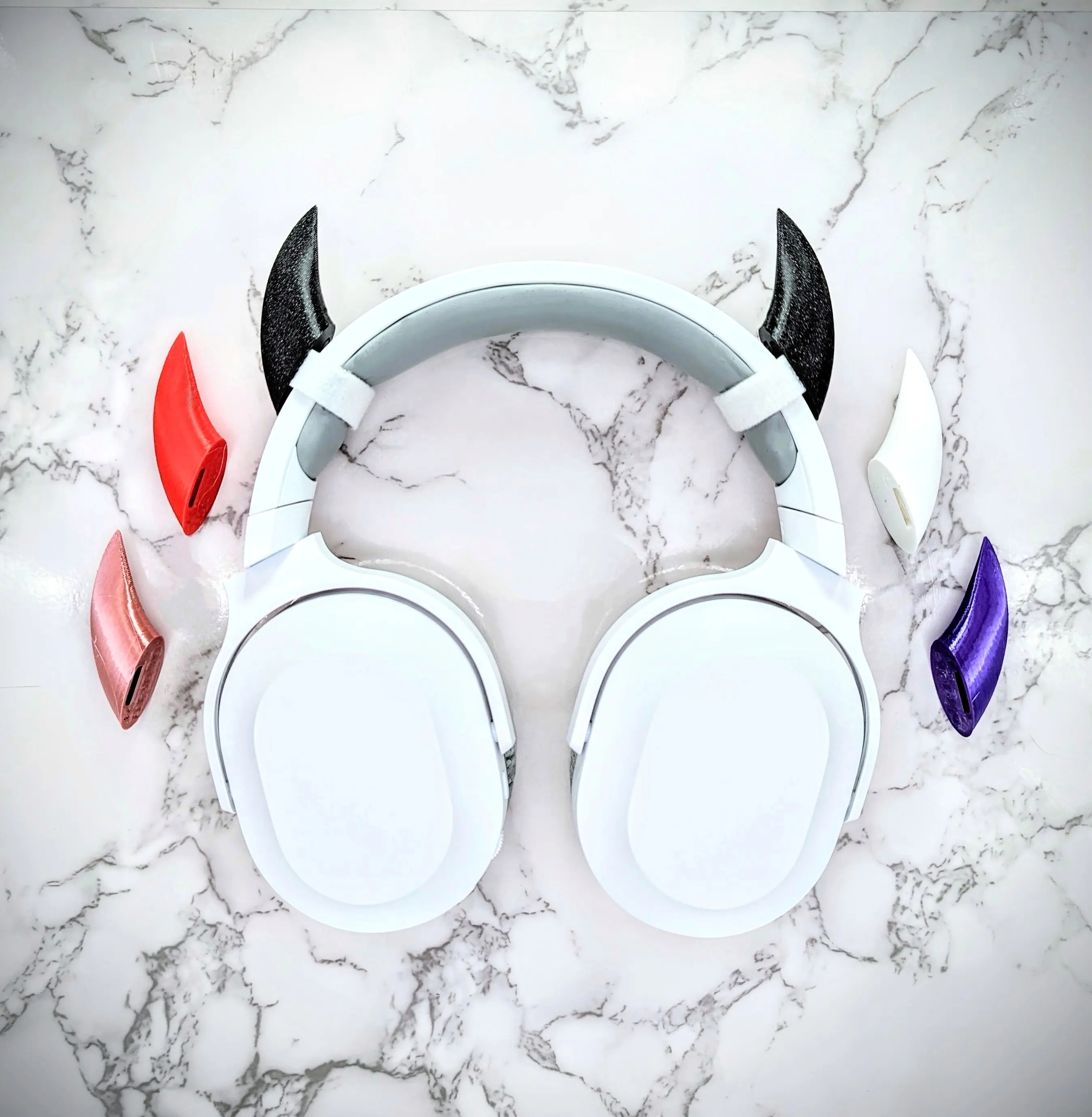 Tiny Demon Horns Headphone Accessory | Cosplay Headband Accessories | Horns for Headset
