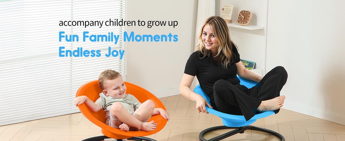 Upgrade Swivel chair for Children & Adult 360 Spinning Seat Sensory Toy Chair Indoor and Outdoor Play Equipment for Balance Development 3+  kids outdoor play Bag Ergonomic