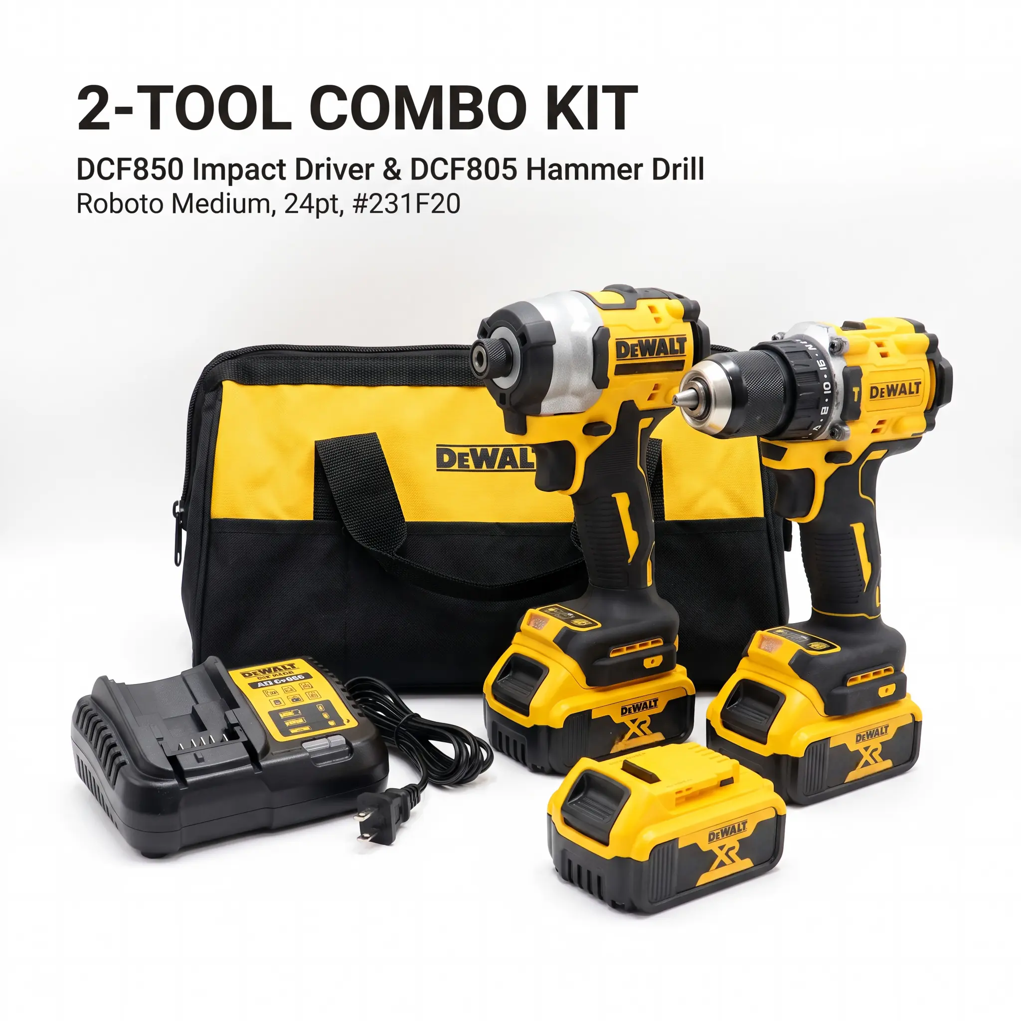 DEWALT DCF850 Driver & DCF805 Drill Combo Kit, Ideal for Cabinetry Assembly, Electrical Mounting Fastening and Drilling Tasks bolt Cordless heavy-duty application ip54 protection screw gun protective boot square drive hex concrete industrial work fuel
