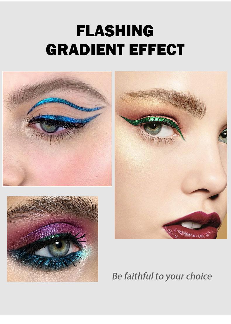 Fit Colors Chameleon Eyeliner Set 6 Color-Changing Liquid Liners Long-Lasting Waterproof Formula with Flexible Tip for Metallic Shimmer Makeup