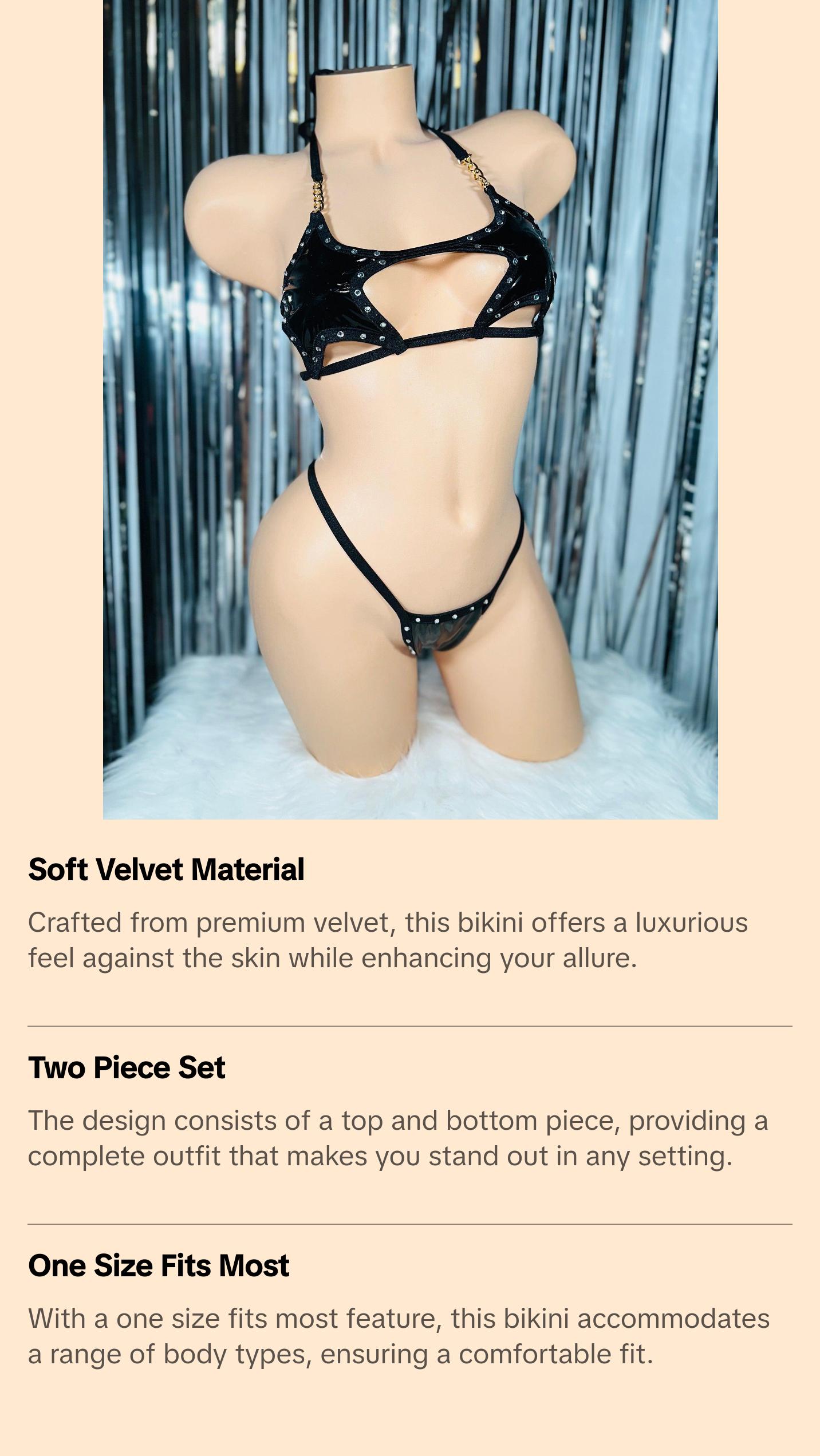 EXOTIC DANCER, Vinyl Star two piece bikini, Exotic Dancewear, Stripper Outfits