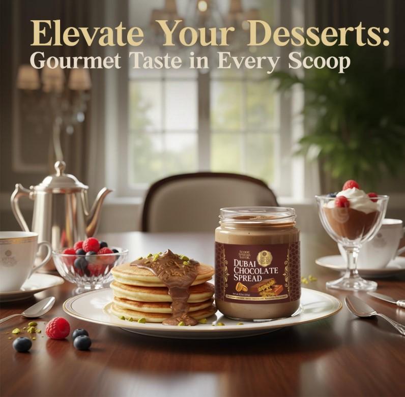 Dubai Chocolate Spread with Kataifi Pistachio Cream – 8.3oz Luxurious Middle Eastern Chocolate Delight – Rich, Creamy Texture, Premium Gourmet Gift