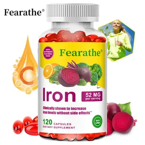 Fearathe Iron Health Supplement,Supports Athletic Performance and Iron Levels,120 capsules