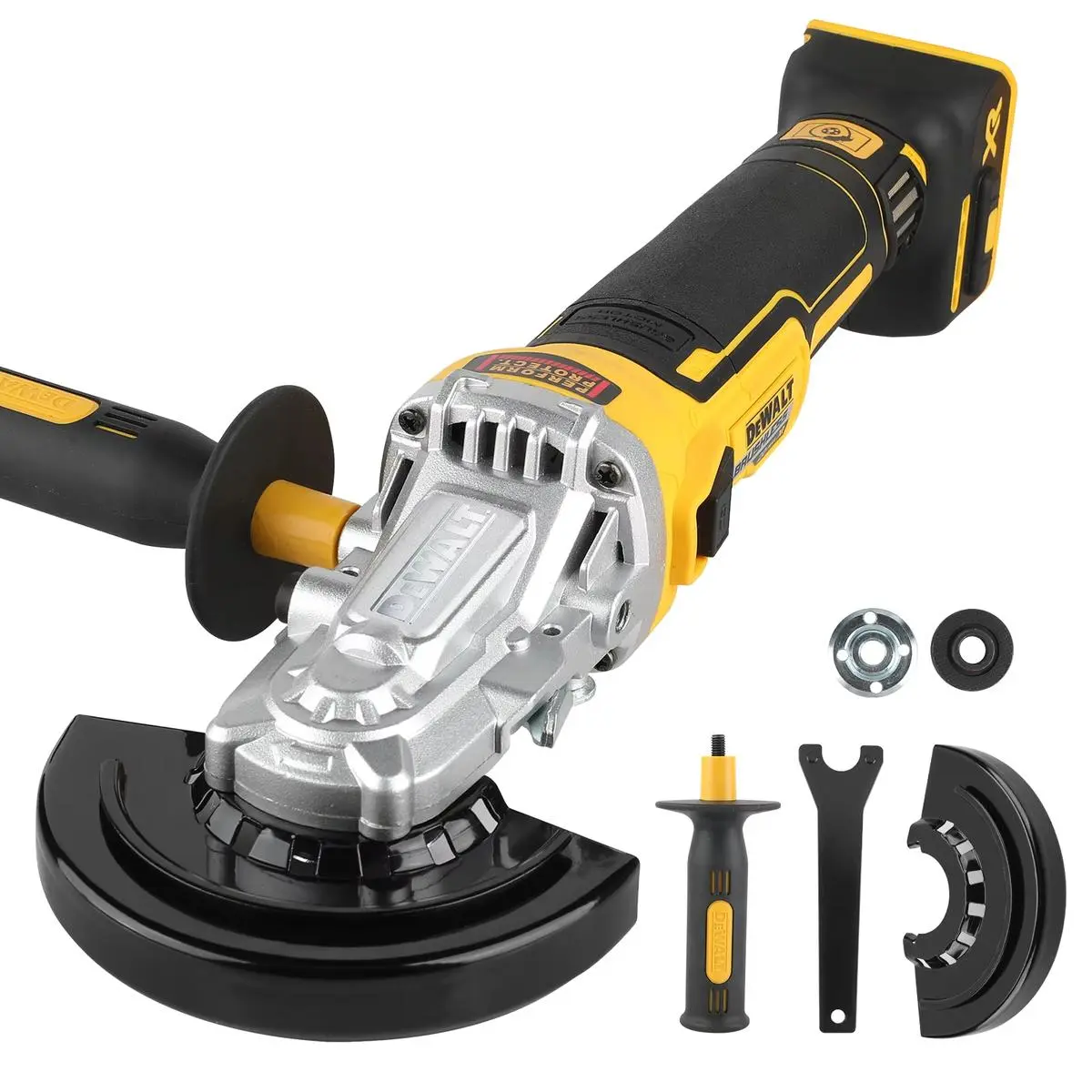 DEWALT DCG405FN 20V MAX XR Cordless Angle Grinder - Brushless Motor Bare Tool, 125mm, 8500 RPM, Portable, Versatile Power Tool for Cutting and Polishing Wheels, Portable Cutting and Polishing Tasks (Cordless Angle Grinders for DIY Projects)