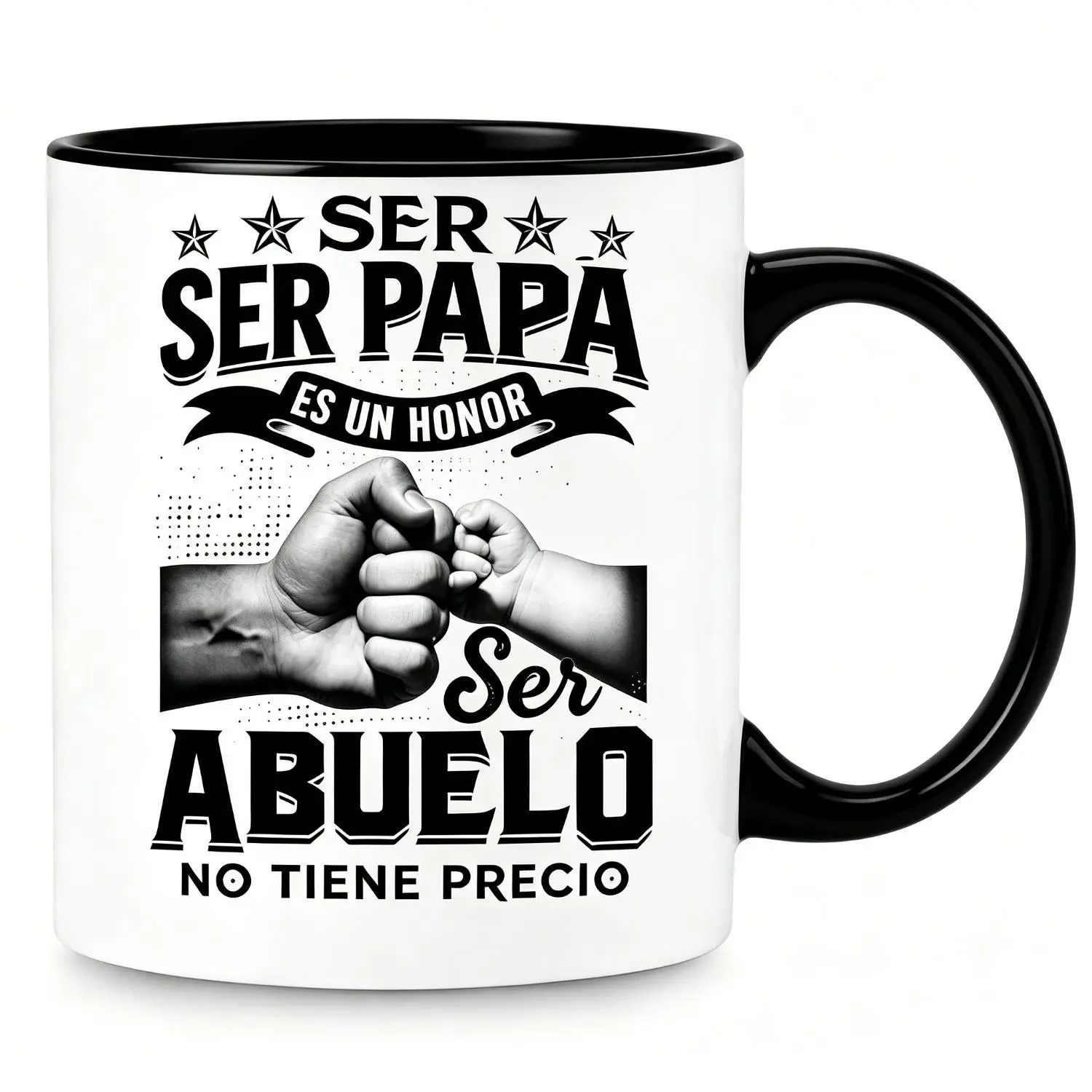 “Being a Dad is an honor, being a Grandpa is priceless.” A meaningful Hispanic gift for dads and grandpas – a mug with the phrase “Ser Papa/Abuelo” and a heartfelt quote, perfect as a gift for Latino grandfathers.
