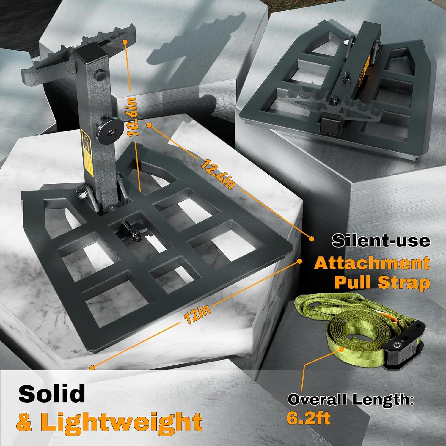 Complete Tree Saddle Hunting Kit, Includes Lightweight Hunting Saddle, 12"x12" Aluminum Platform, 4 Pack Climbing Sticks, Ropes, Bridge & Tether – All-in-One Mobile System for Saddle Hunters