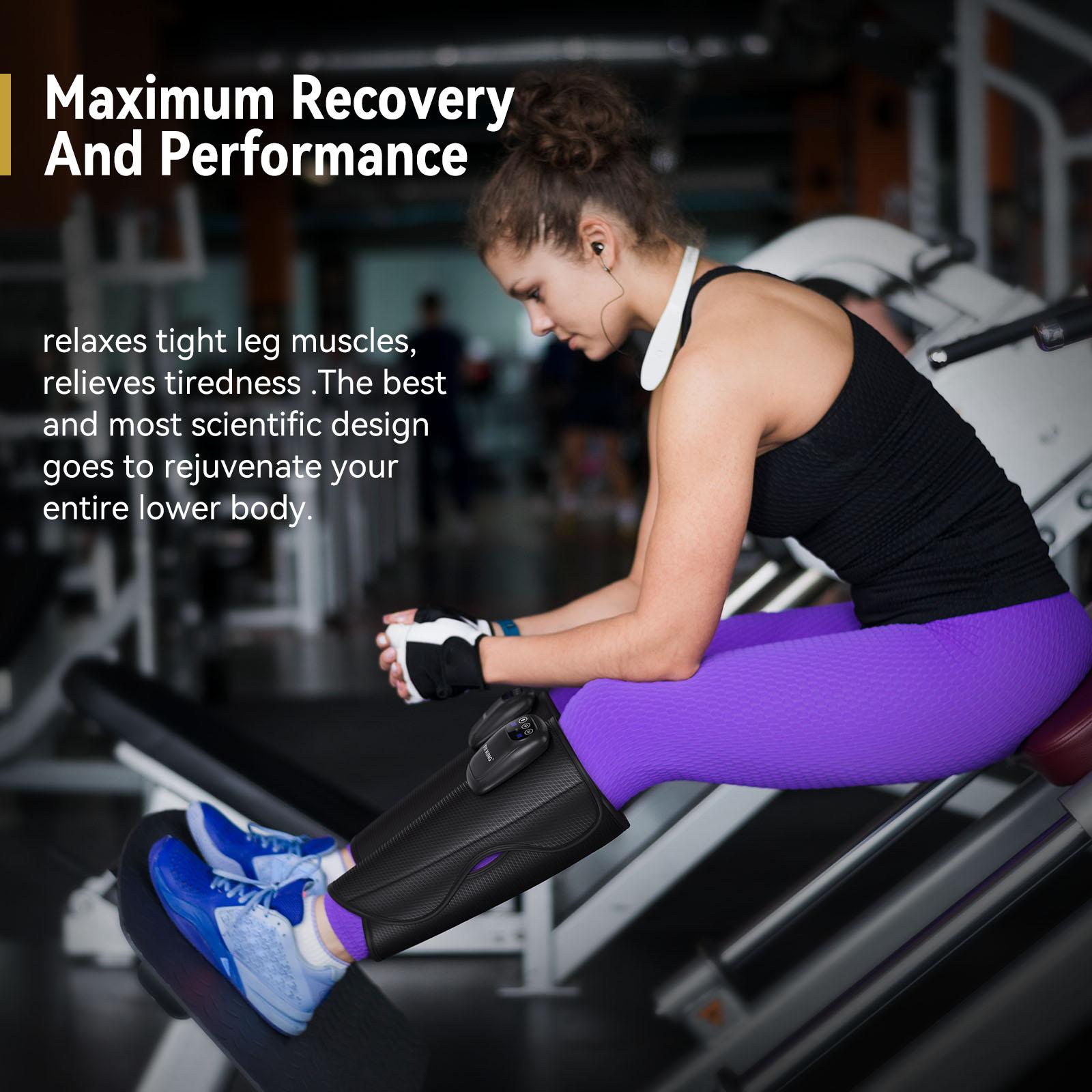 【FIT KING】 Cordless Calf Massager, 3 Modes & Intensities, Rechargeable Leg Massager Comfort Massaging Device for Christmas gift Black friday