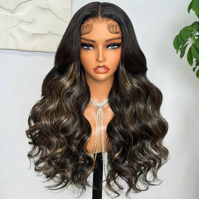 【Blend】TESLAL Wear It and Go Glueless Wig Pre Cut HD Lace 6X6X1 Lace Wig 180% Density Body Wave Adjustable Straps Pre-Plucked Wig Soft And Affordable