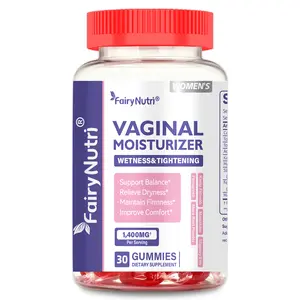 Vaginal Moisturizer Gummies, 1400mg Intimate Care Supplement with Kacip Fatimah, Manjakani & Maca, Supports Hydration, Firmness & pH Balance, 30 Gummies
