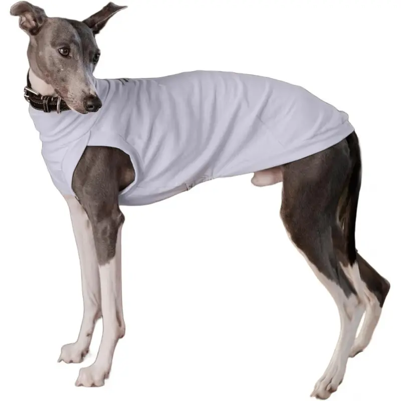Greyhound Dog Sun Protection Shirt for Medium Large Dogs Cotton Breathable Sleeveless Lightweight Summer Shirt Vest Soft Stretchy Pet Tank Top T-Shirts Clothes for Whippet Dogs