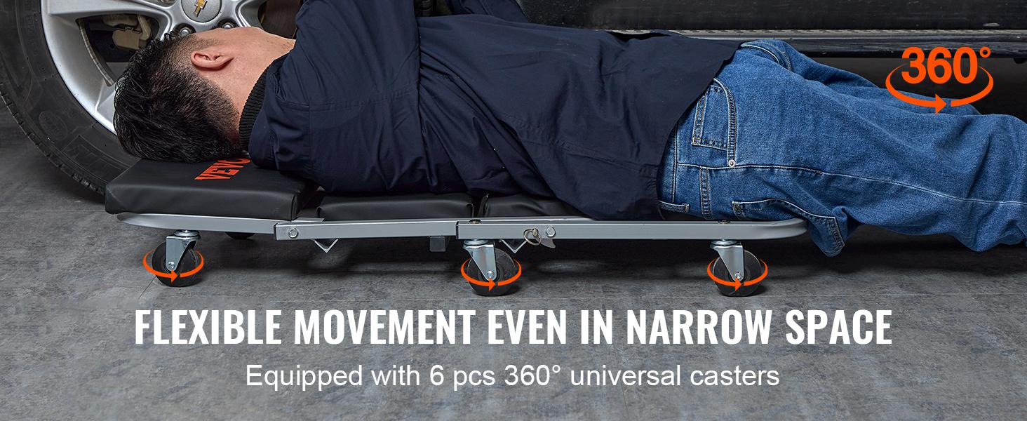 VEVOR Z Creeper Seat Rolling Chair, Adjustable Chair, Various specifications, Auto Mechanics Shop Garage Work Stool, Creeper Seat