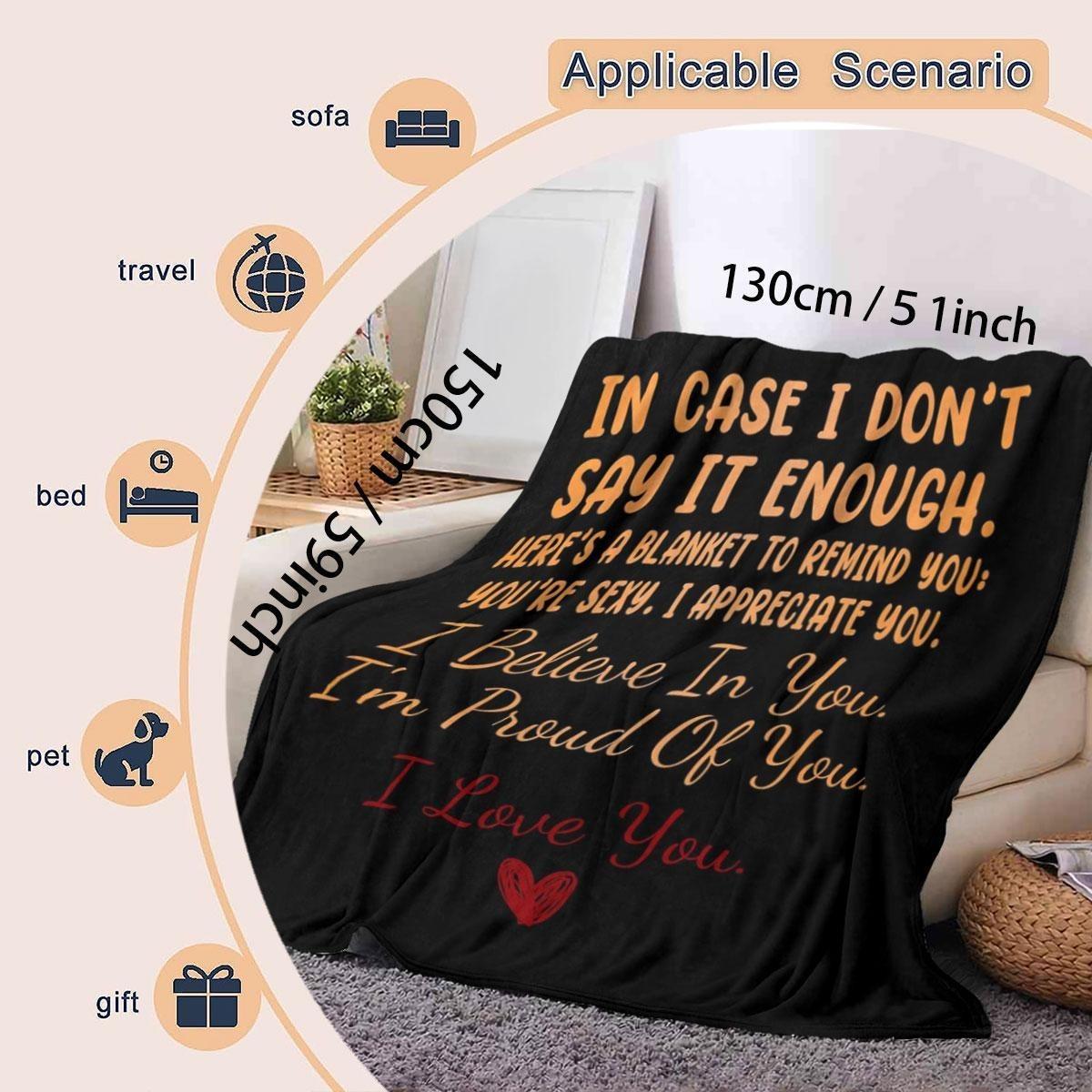 Letter Pattern Flannel Blanket, 1/2 Counts Soft Throw Blanket, Air-conditioned Room Blanket, Warm Nap Blanket for Home & Office, Gift for Lover Letter Pattern Flannel Blanket, 1/2 Counts Soft Throw Blanket, Air-conditioned Room Blanket, Warm Nap Blanket for Home & Office, Gift for Lover