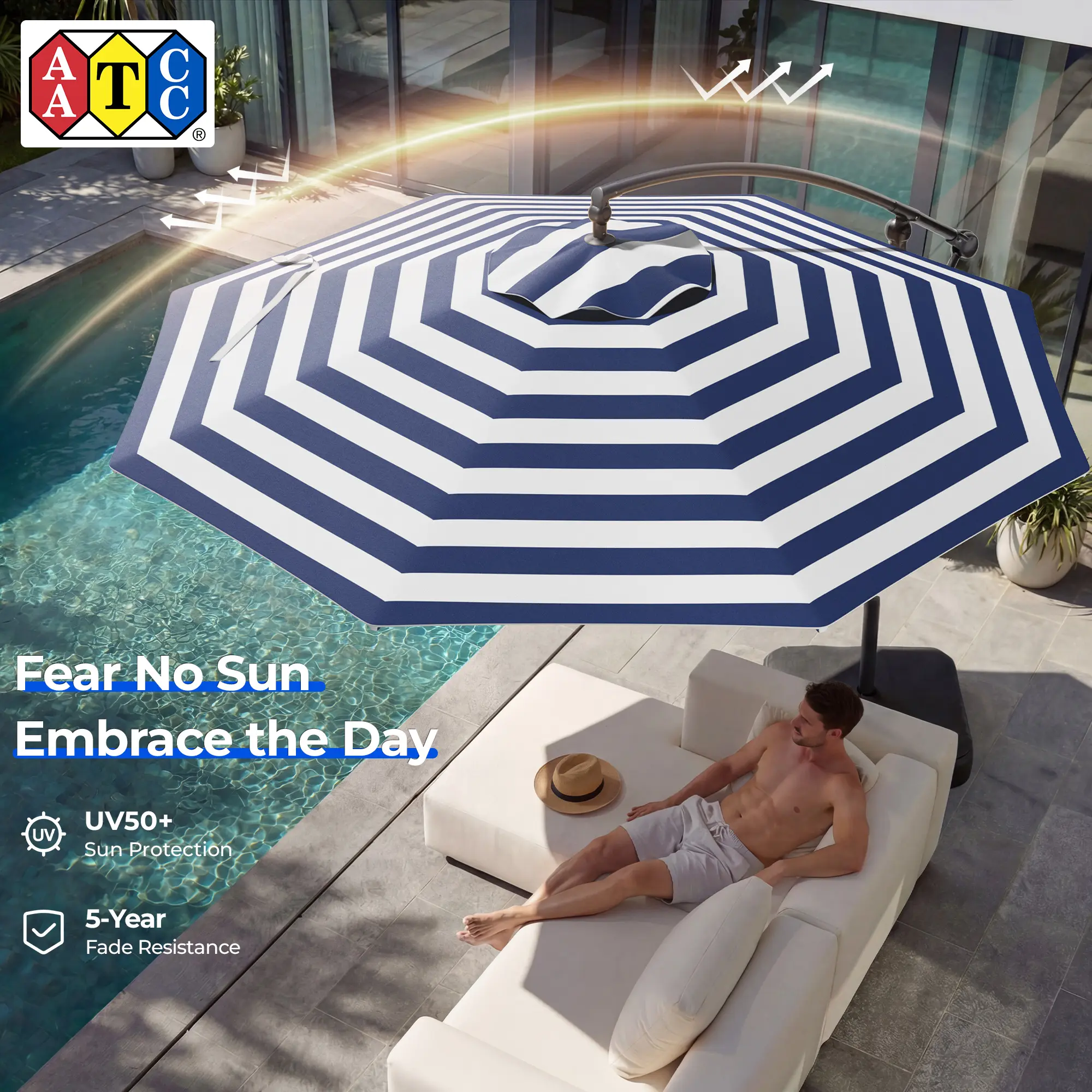 summervibes10ft Solar LED Offset Patio Umbrella, Outdoor Cantilever Umbrella with 32 LED Lights, 99.9% UV Resistant & Waterproof Fabric, Easy Tilt Adjustment for Backyard, Poolside, Garden, - TikTok Shop summervibes10ft Solar LED Offset Patio Umbrella, Outdoor Cantilever Umbrella with 32 LED Lights, 99.9% UV Resistant & Waterproof Fabric, Easy Tilt Adjustment for Backyard, Poolside, Garden, - TikTok Shop