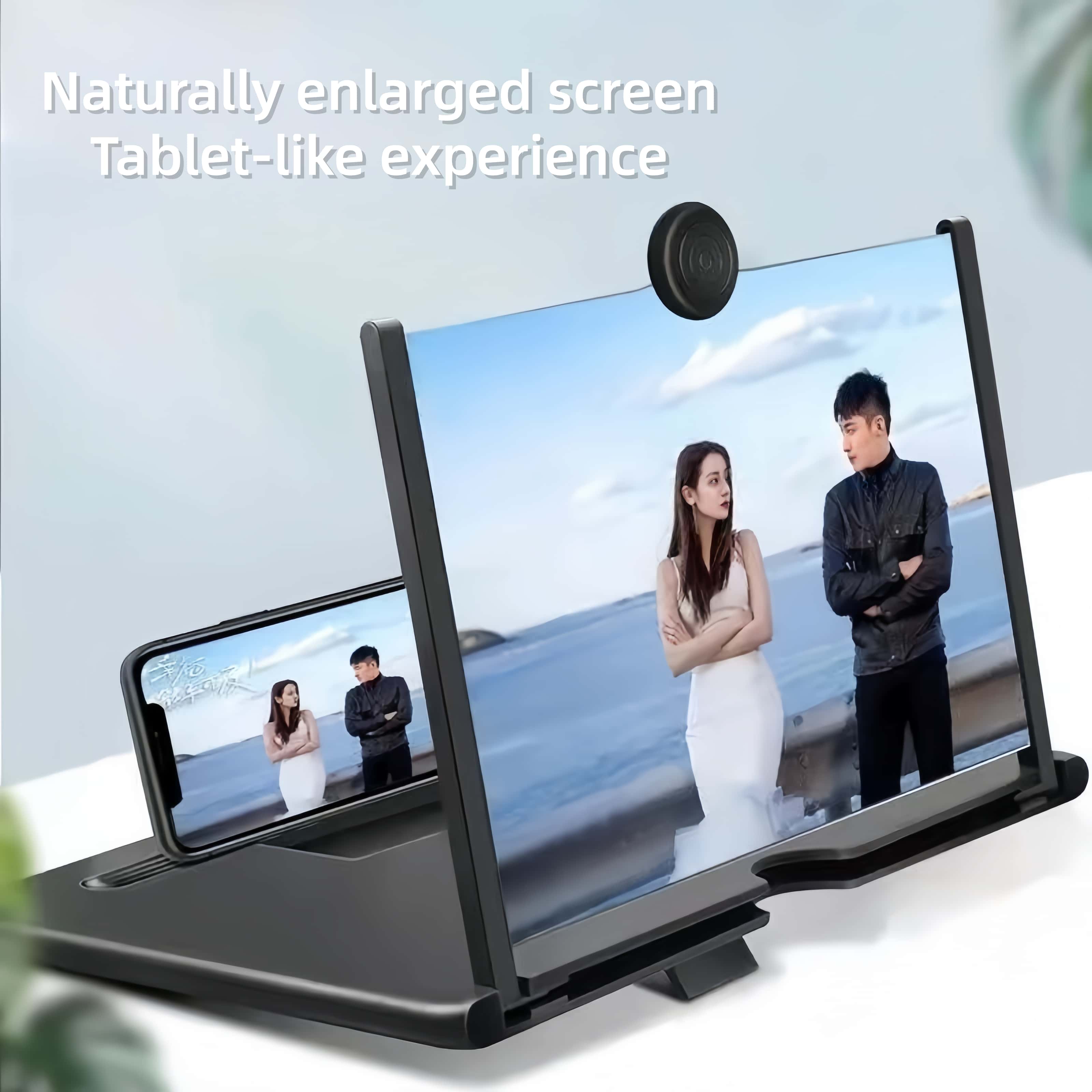 Mobile Phone Magnifier - Ultra-HD Screen Magnifier for Easy TV Viewing Orientation for Landscapes Use Eye Protection Full-Screen Mobile Phone Magnification-10" Stand Cellphone