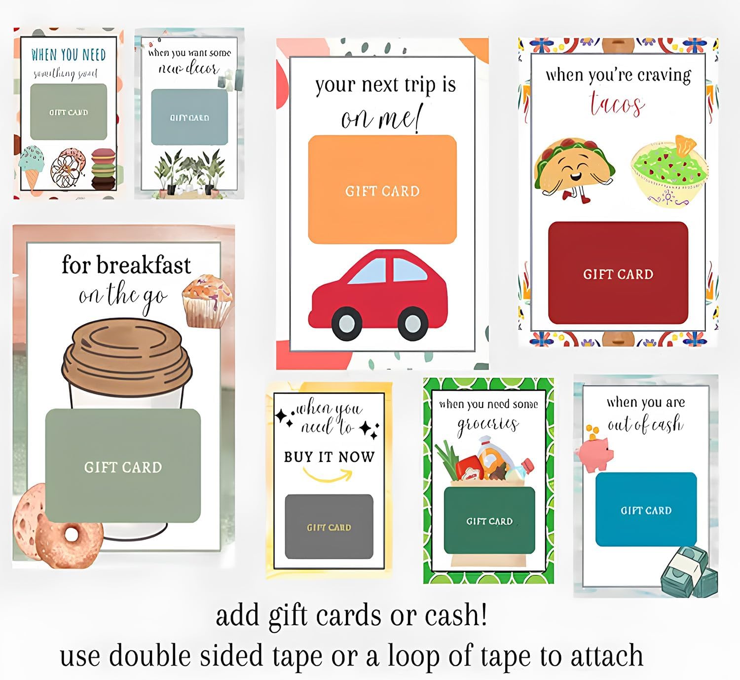 Christmas Gift Card Book, Diy Spiral Bound Gift Card Book, 5x7 Inch Colorful Spiral Bound Card Book , Christma Gift Cards Books Holder, DIY Personalized Xmas Gifts for Family, Friends, Students