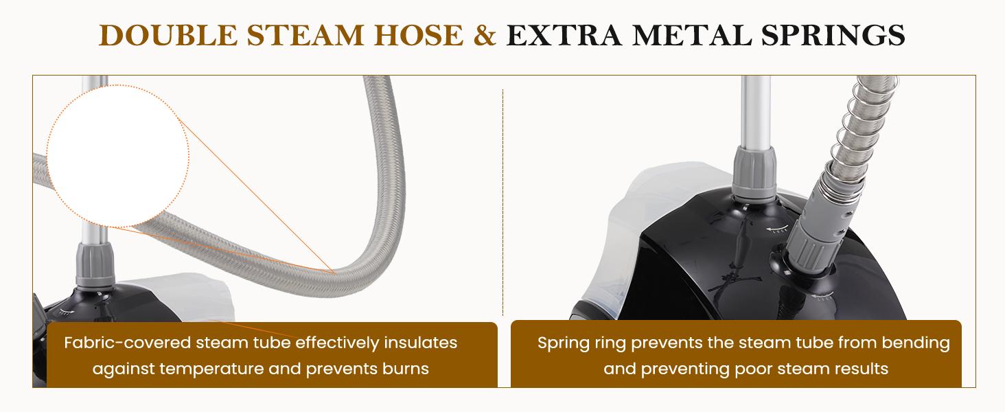 Standing Garment Steamer, 1500W Professional Wrinkle Remover, 1.7L Water Tank for 55 Min Continuous working,  Heats in 45 Seconds