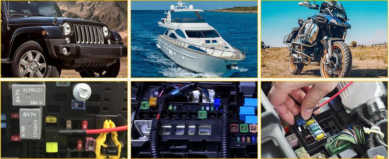 Nilight 12V Car Add-a-Circuit Fuse Adapter with Standard and Mini TAP Profile TAP Blade Fuse for Cars Trucks Boats, 10 Pack Fuse Holder-3 types Vehicle Replacement