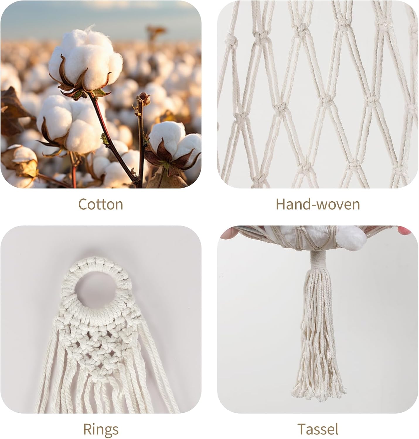 Stuffed Animal Storage Organizers Corner Hanging Net Stuffy Animal Hammock Macrame Toy Display Plush Toy Holder Wall, Kid Bedroom Decor Boho Nursery Playroom Organizer (Cream)