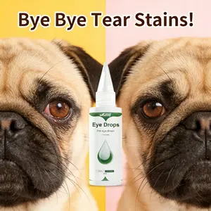 Borammy Pet Eye Drops for Dogs & Cats | Mild Neutral pH Formula, Gentle Eye Cleaner to Reduce Inflammation & Tear Stains | Safe Natural Ingredients, No Irritation - 60ml