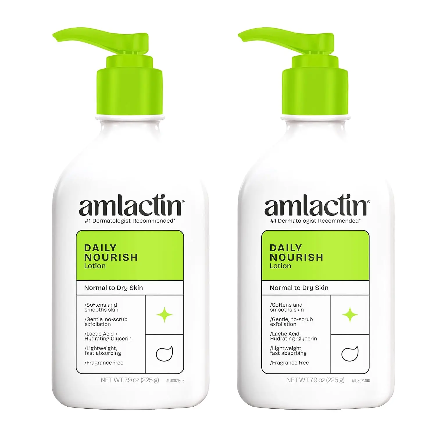 AmLactin Daily Nourish Body Lotion - 12% Lactic Acid, 7.9 oz, 2-Pack (Beauty & Personal Care Bath & Body Moisturizer)
