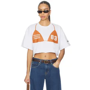 Hype and Vice University Of Texas At Austin Track Tee in Burnt Orange White and Burnt Orange