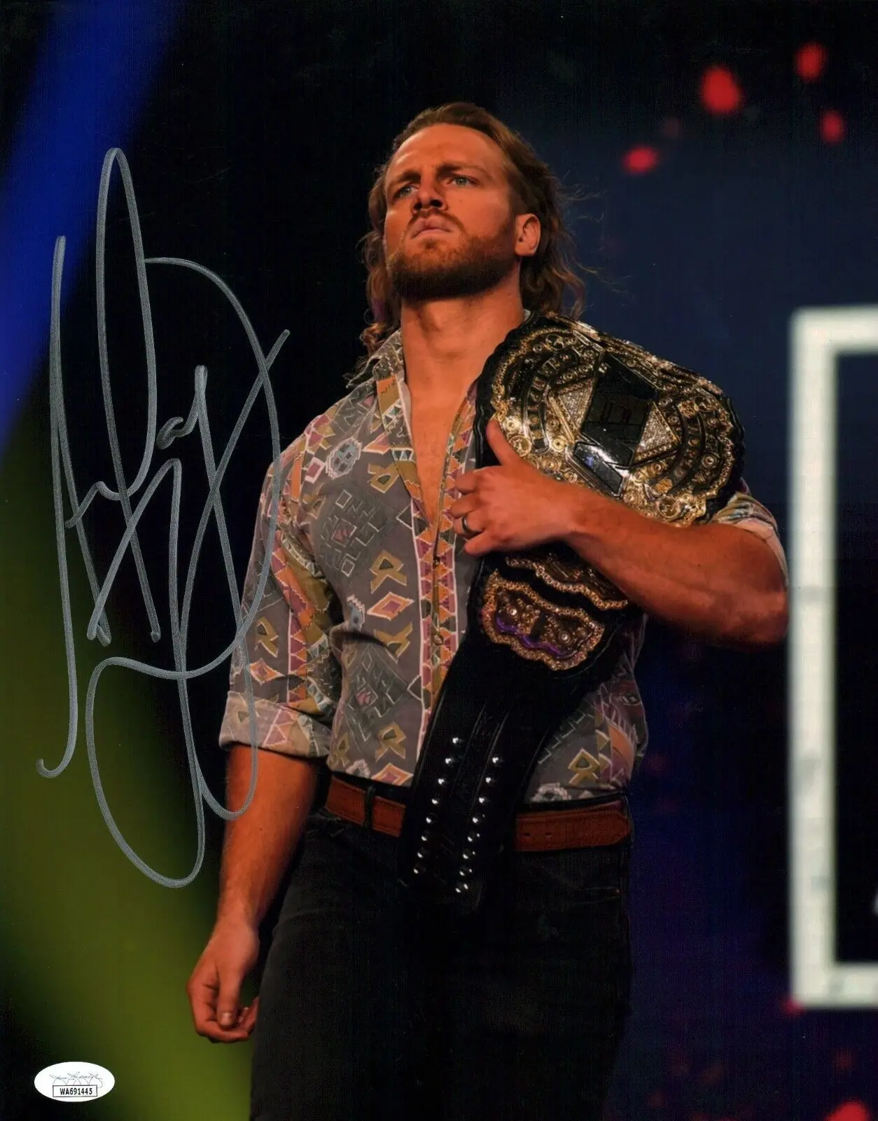 New Adam Page Hangman AEW Wrestling 11x14 Signed Mini Paper Print - JSA Certified Autograph, Wrestling Collectible for Home Decor & Man Cave Decor
