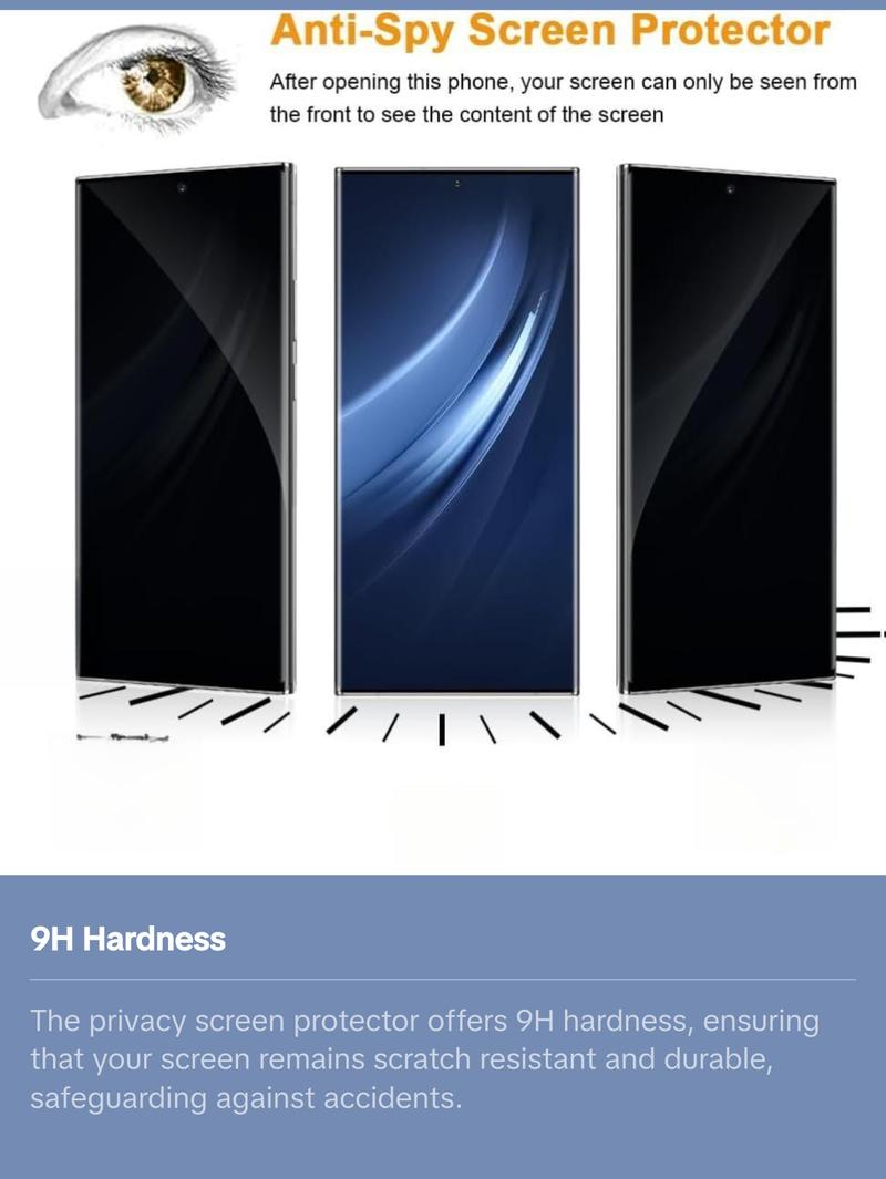 2+2 Pack Galaxy Note 20 Ultra Privacy Screen Protector and Camera Lens Protector,9H hardness Tempered Glass, 3D Full Coverage, Fingerprint Unlock, Easy to install For Galaxy Note 20 Ultra 6.9 Inch Protection Protective