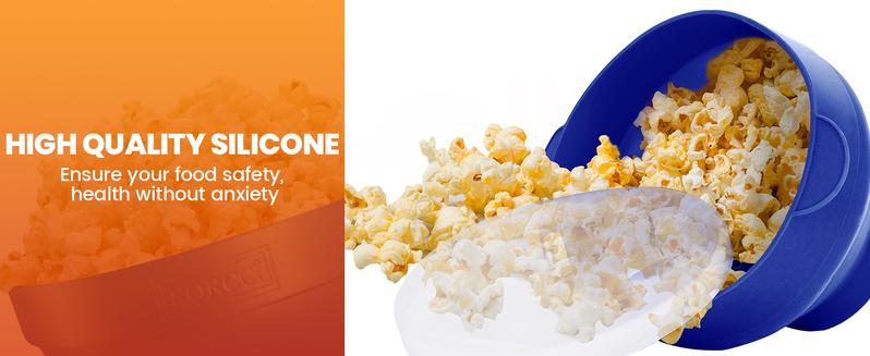 Microwave Popcorn Popper, Silicone Popcorn Maker Bowl for Microwave, Popcorn Popper Bowl, Kitchen Gadgets & Microwave Cookware