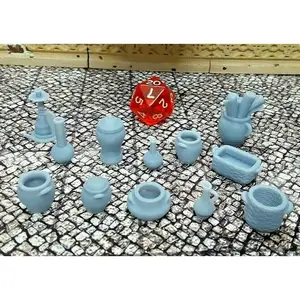 12 Piece Set Market Bazaar Shop Scatter Terrain Scenery Mini Miniatures Tabletop