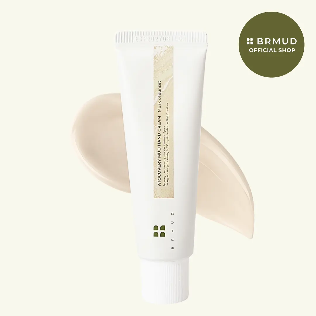 [Official Shop] BRMUD Atocovery Mud Hand Cream Musk of Sunset 50ML - Hydrating Lotion, Fast-Absorbing Soothing Sea Silt Formula, Hand Lotion for Dry Skin & Nail Moisturization