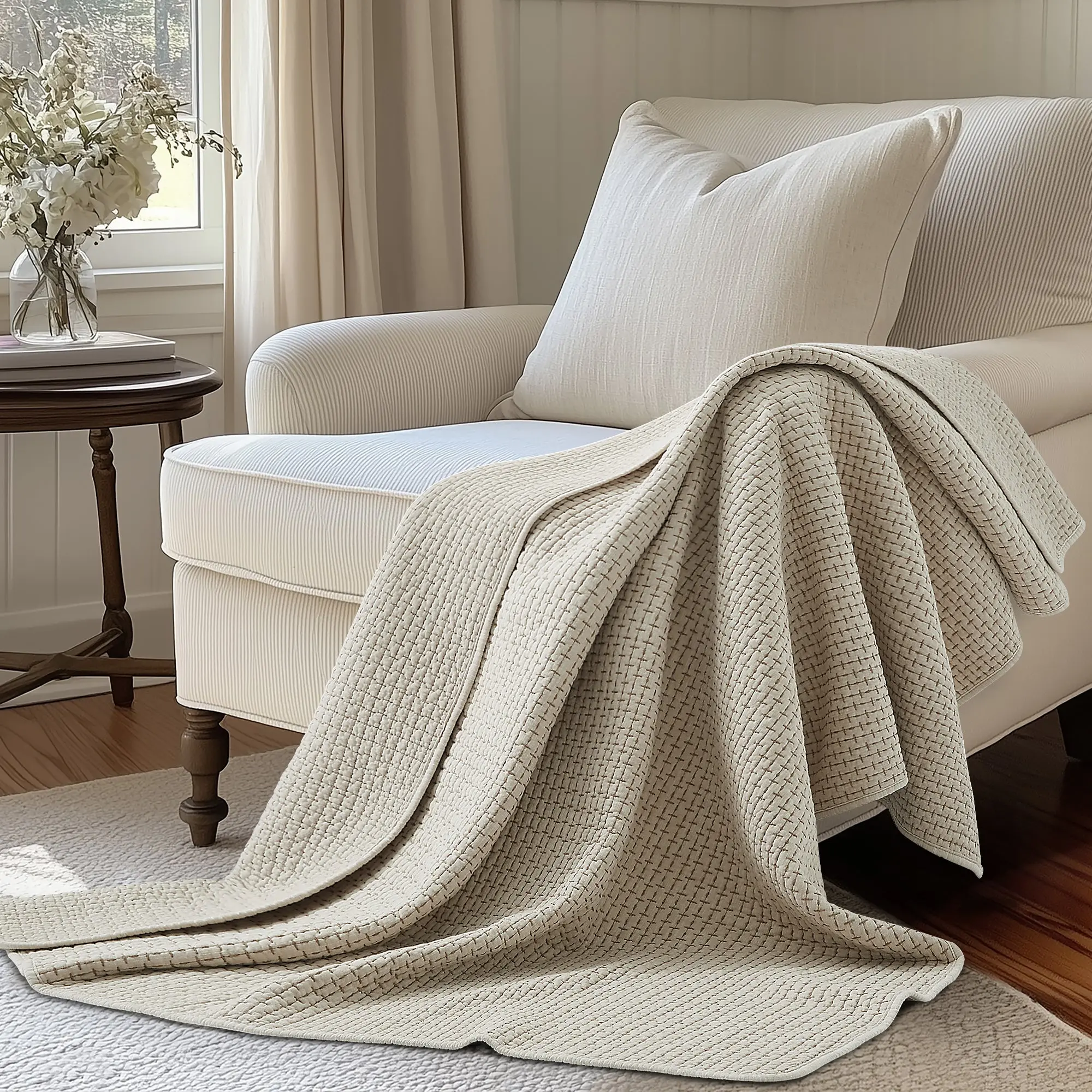 Pick-Stitch Artisan Quilted Throw