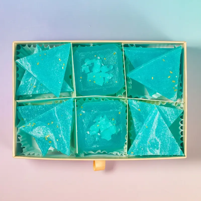 Blue Raspberry Lapis 10-Piece Crystal Candy Collection - Handcrafted Vegan Gluten-Free USA Made