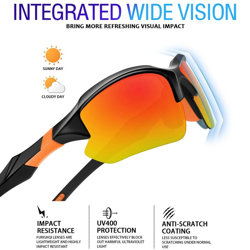 4 Pack Polarized Sunglasses-Men Sports Sun-glasses: Mens Sunglasses UV Protection for Fishing Driving Cycling