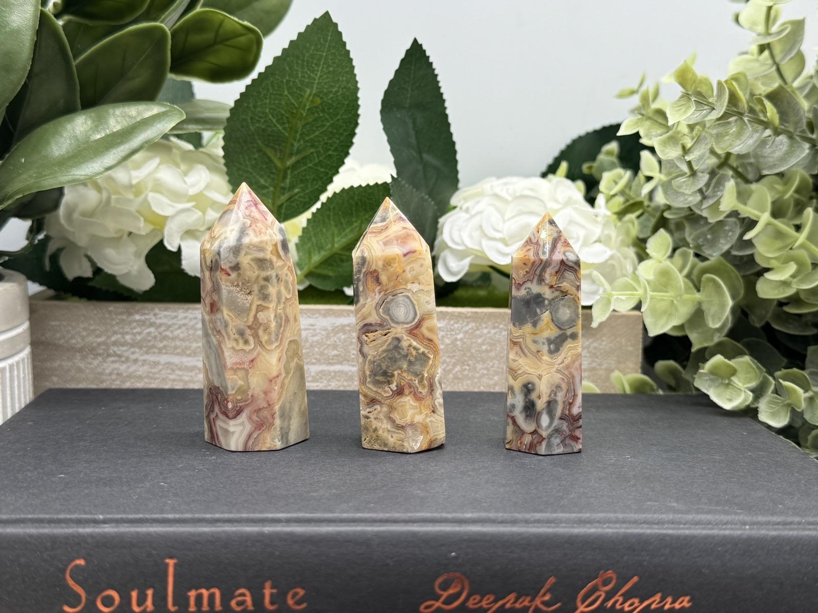 Crazy Lace Agate Towers from Urban Rutile