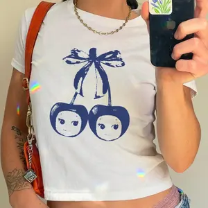 Kewpie Coquette Baby Tee, Y2k Baby Tee, Sonny Angel Baby Tee, Bunny Shirt, Coquetteful, Bow Baby Tee, Cute Aesthetic Baby Tee, Doll Shirt