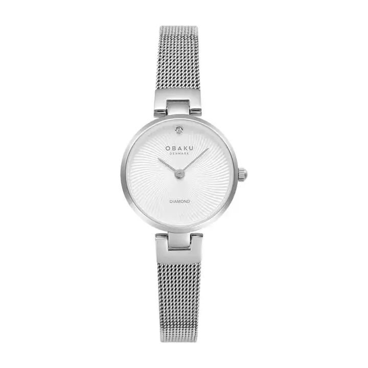 Obaku Diamant - Steel Petite Ladies Watch Diamond Dial Marker