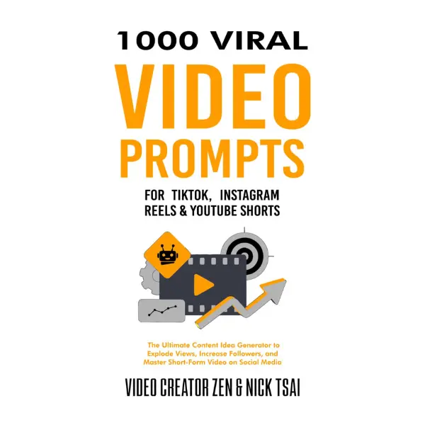 1000 Ready-to-Use English Viral Video Prompt Guide Paperback - TikTok, Instagram Reels, YouTube Shorts Content Creation Tool for Influencers, Single Copy to Create Viral Content, Increase Followers