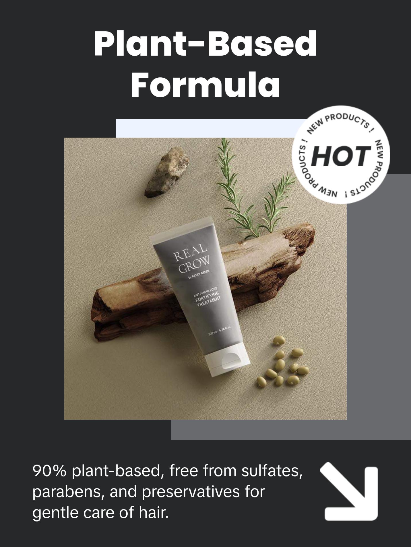 REAL GROW Anti-Hairloss Fortifying Treatment - 3-in-1 Shampoo, Conditioner, and Scalp Mask for Fine Hair Prone to Shedding with Organic Rosemary Oil