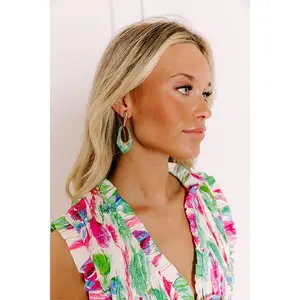 Kind Smile Earrings in Green