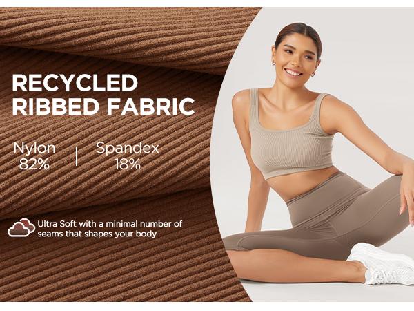 ODODOS 3-Pack Seamless Square Neck Crop Tank for Women Ribbed Knit Soft Low Back Cropped Tops