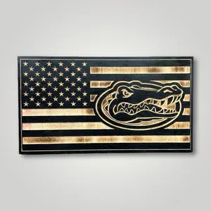 Gator Wooden Flag