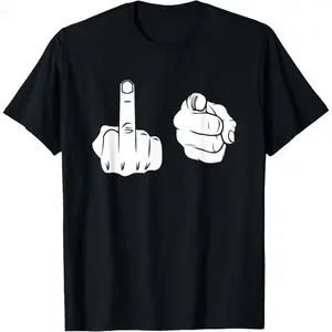 Fuck-You Shirt Middle Finger Pointing Fuk You Tee F.uck You T-Shirt Made In USA"3XL 4XL 5XL" Large size