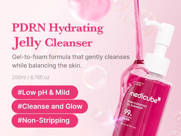 [medicube] Double Cleanse to Glow Duo | Zero Pore Blackhead Deep Cleansing Oil & PDRN Jelly to Foam Cleanser | Gentle Hydrating Daily Face Wash for All Skin Types | K-beauty, Korean Skincare