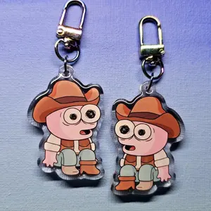 Double-Sided Cowboy Pim Smiling Friends Charm