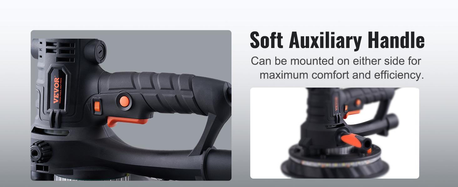 VEVOR Drywall Sander 800W Brush Motor 1200-2300RPM Variable Speed & Auto Vacuum