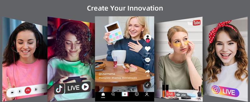 (Valentine's Gift) Weilisi Pro Lighting Kit for Creators: 10.5" Ring Light on 69" Tripod & Phone Mount. Dimmable LED for Perfect TikTok, YouTube, Zoom, Makeup & Photo Shots.