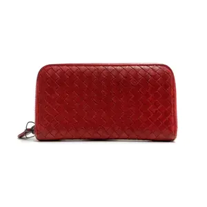 Pre-owned Bottega Veneta Intrecciato Calfskin Small Leather Goods Zippy Long Wallet Authentic secondhand