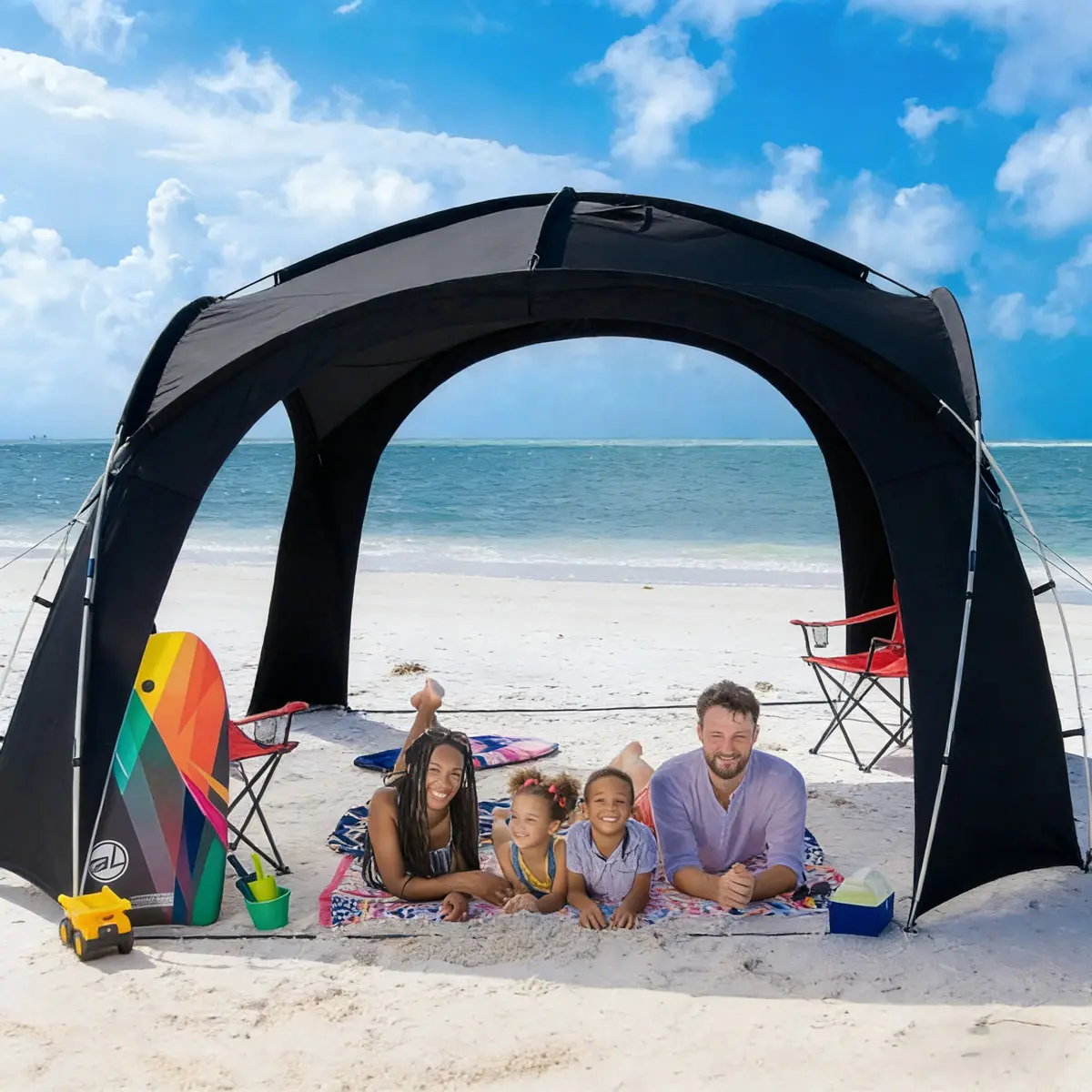 【Garden Globe Tent】12-Person Large Beach Canopy Shade, All Weather Canopy, UPF50+ UV Protection Pop Up Sun Shelter, 210D Oxford Polyester, 189.88 ft² Windproof Waterproof Outdoor Sports Tent for Family Reunion