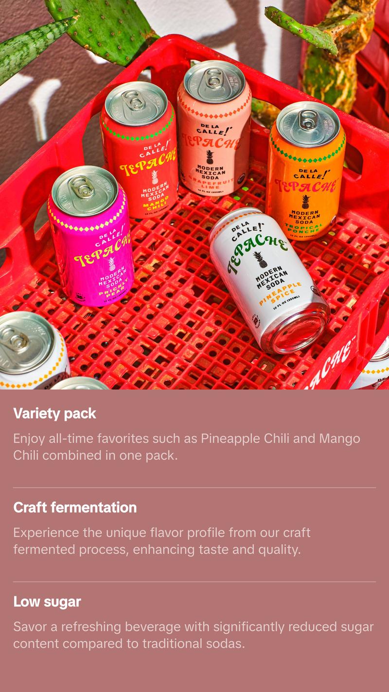 Modern Mexican Soda - Mixta Variety Pack - Craft Fermented Pineapple Sparkling Beverage - Certified Organic, Antioxidant Rich, Non-Alcoholic, Healthy Soda, Low Sugar, Low Calorie, Non-GMO Modern Mexican Soda - Mixta Variety Pack - Craft Fermented Pineapple Sparkling Beverage - Certified Organic, Antioxidant Rich, Non-Alcoholic, Healthy Soda, Low Sugar, Low Calorie, Non-GMO