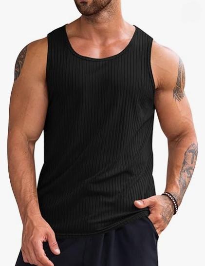 ELENCOCO Men's 3-Pack Plain Muscle Workout Tank Top Quick Dry Gym Muscle T-Shirt Fitness Bodybuilding Sleeveless T-Shirt ,Father's Day gift,Black Friday